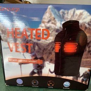 Men/Women heated vest. Has rechargeable battery pack